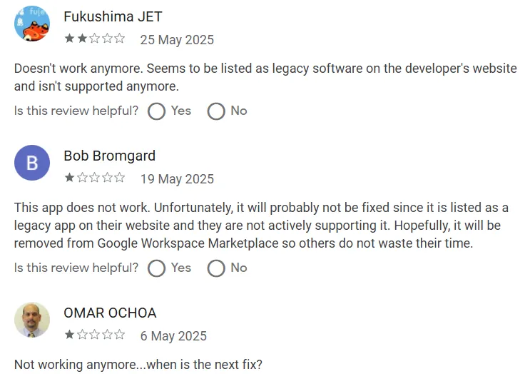broken reviews