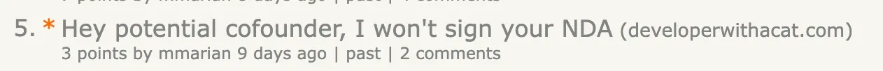 Hacker News post