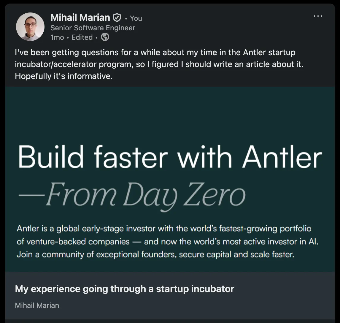LinkedIn article