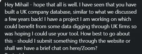 LinkedIn message
