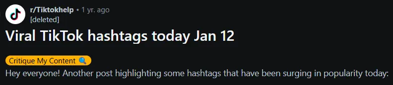 reddit promo post
